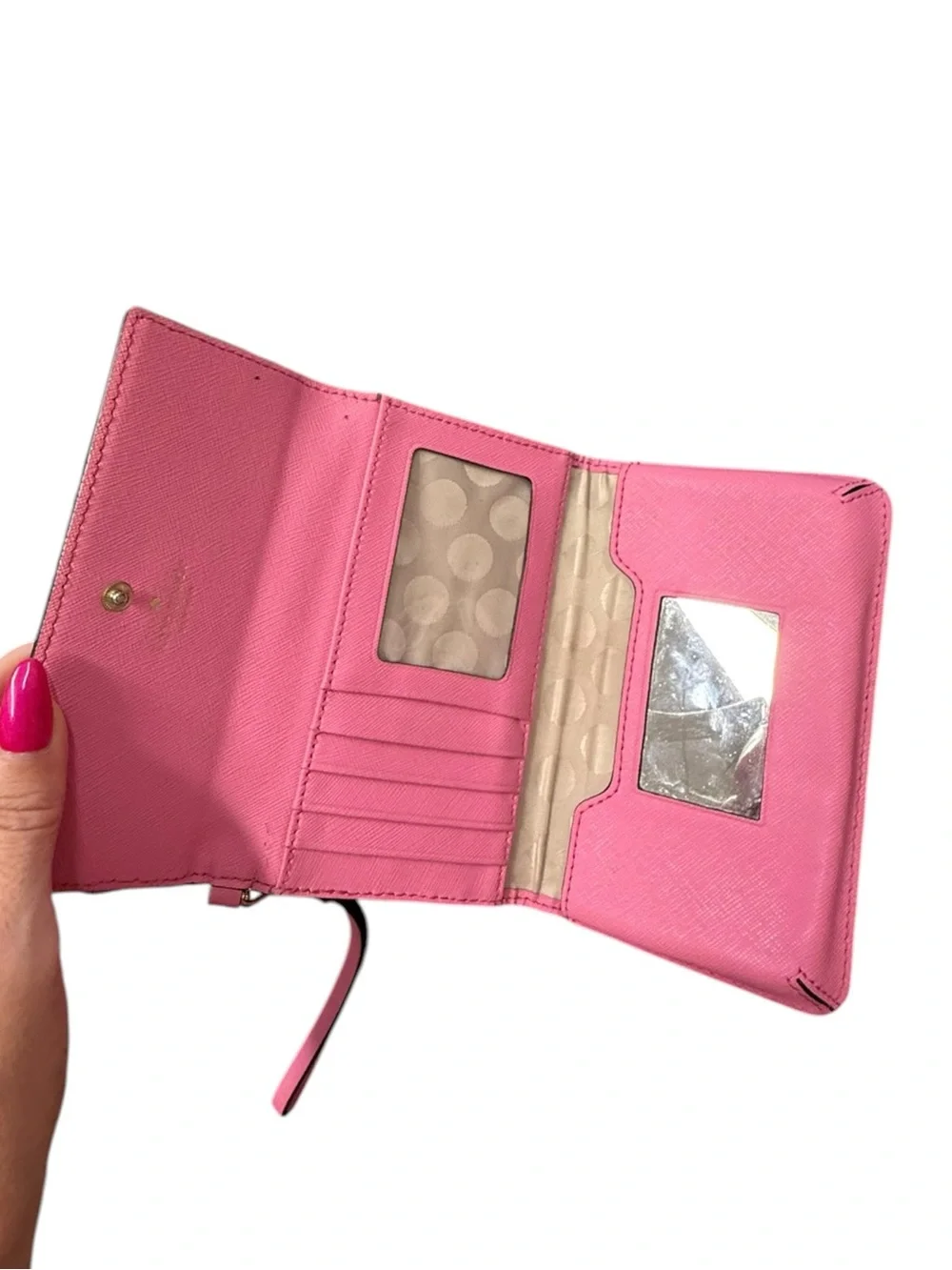 kate spade Pink Saffiano Wristlet Wallet